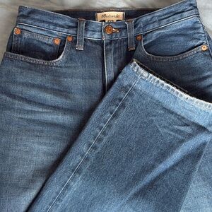 Madewell high waisted wide legged jeans